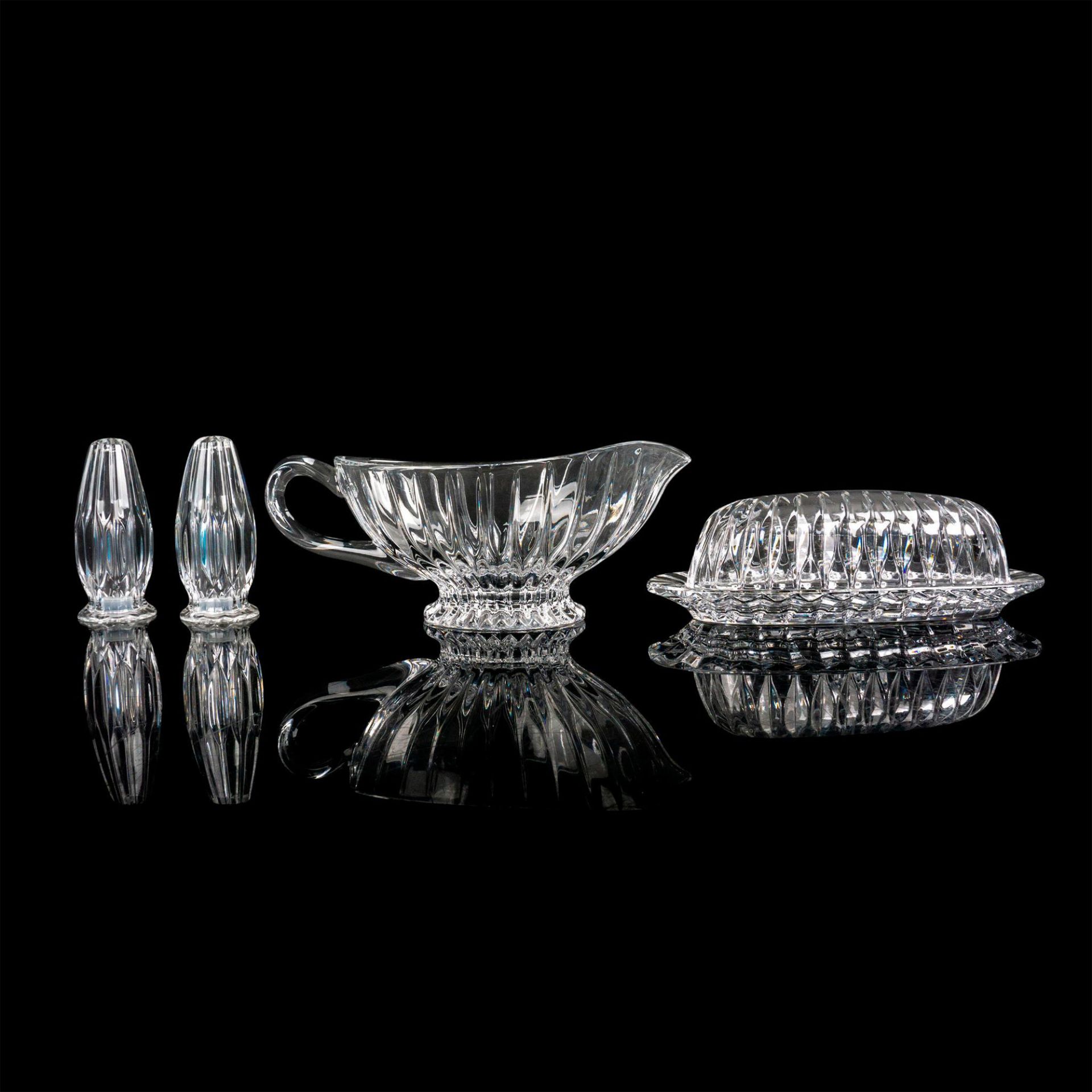 4pc Mikasa Crystal Serving Tableware Set, Park Lane