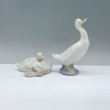 2pc Nao by Lladro Duck Figures, Optimistic Duck and 2 Ducks