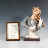 Florence Giuseppe Armani Figurine, Clown Bust with Violin