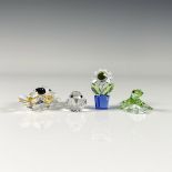 4pc Swarovski Crystal Garden Figurines