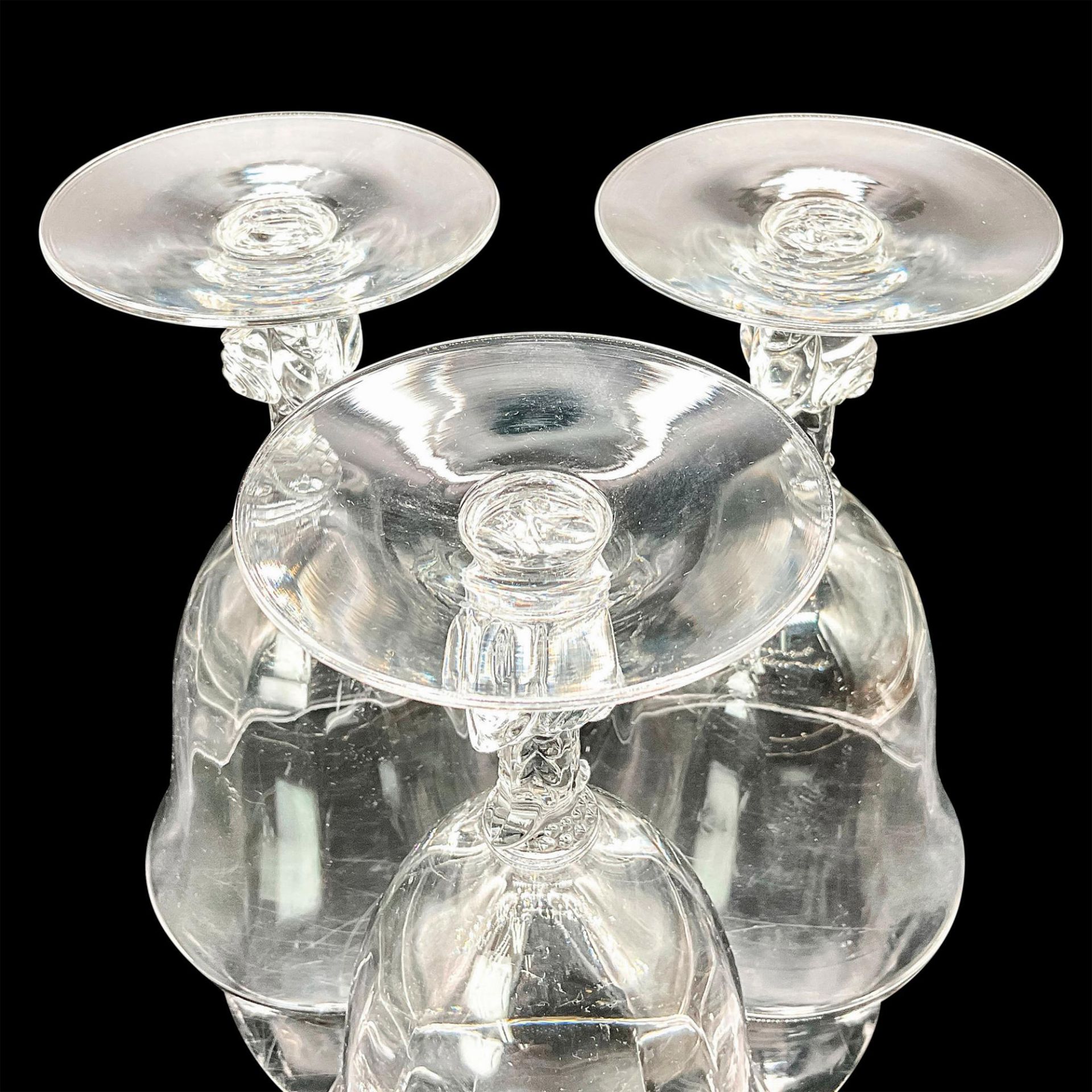 3pc Clear Glass Water Goblets - Image 3 of 3