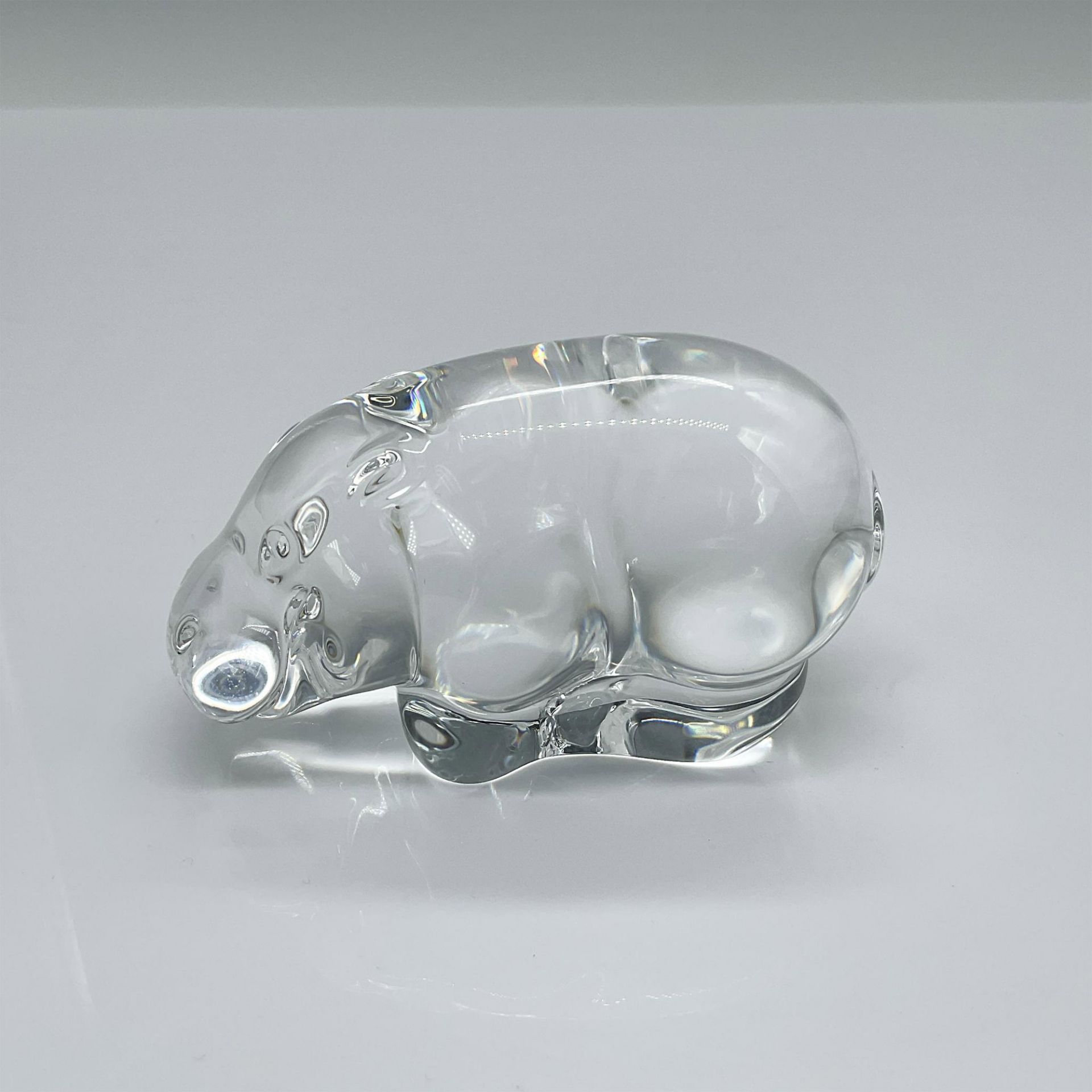 Steuben Crystal Glass Hippopotamus Paperweight - Bild 2 aus 3