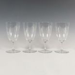 4pc Baccarat Crystal Water Goblet Glasses