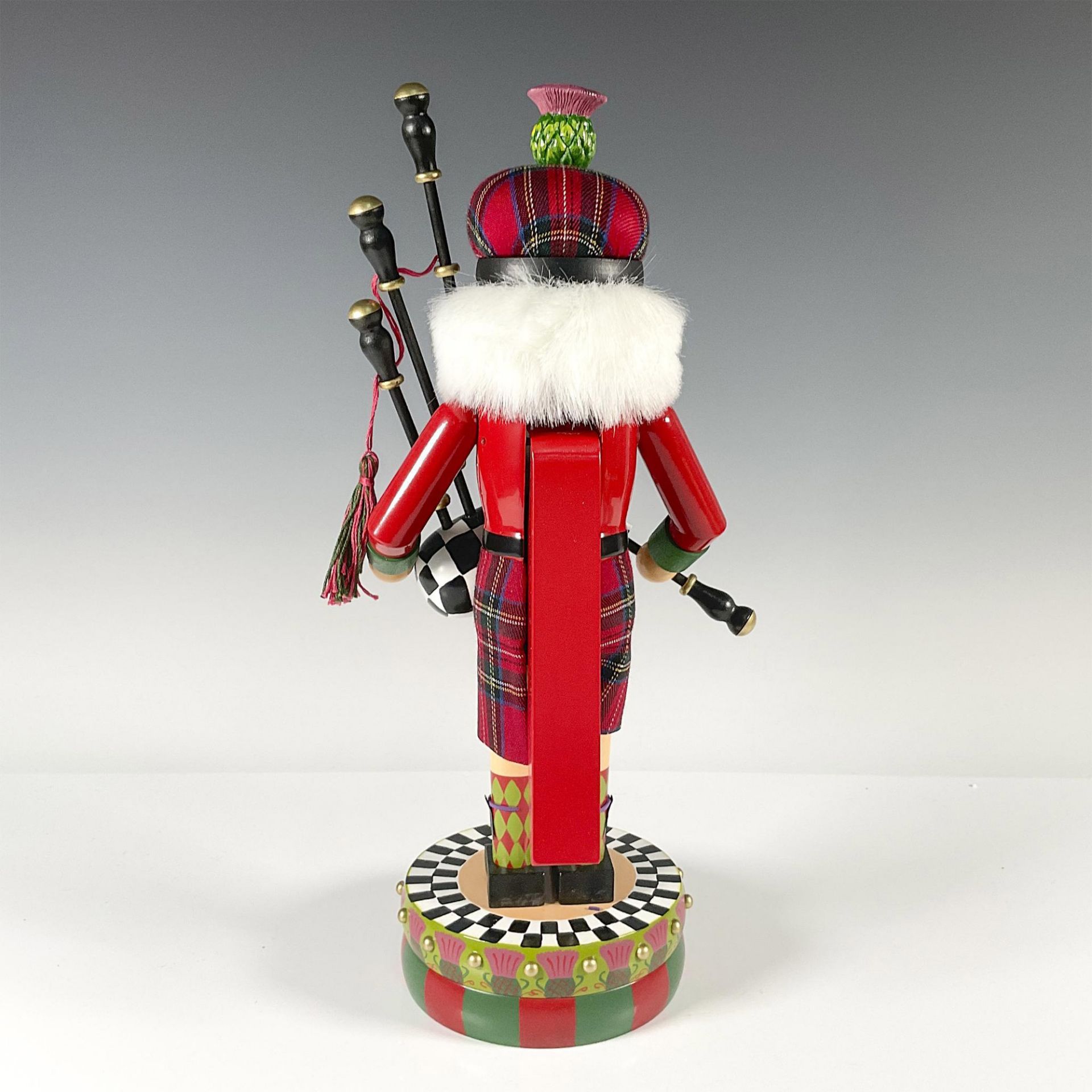 Mackenzie Childs Wood Nutcracker, The Bagpiper - Image 2 of 3