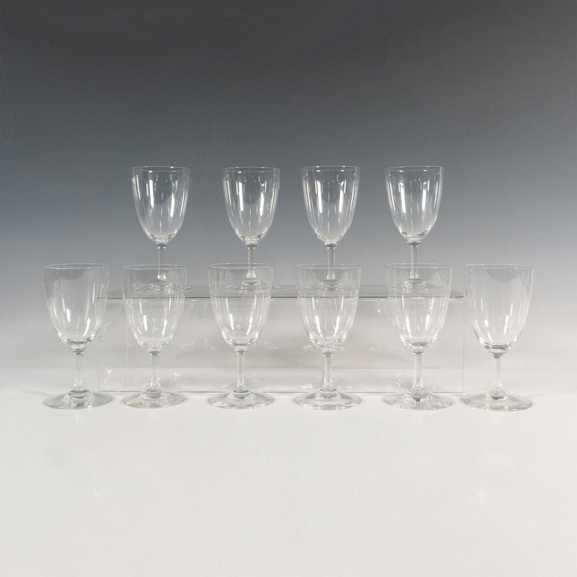 10pc Baccarat Crystal Sherry Glasses