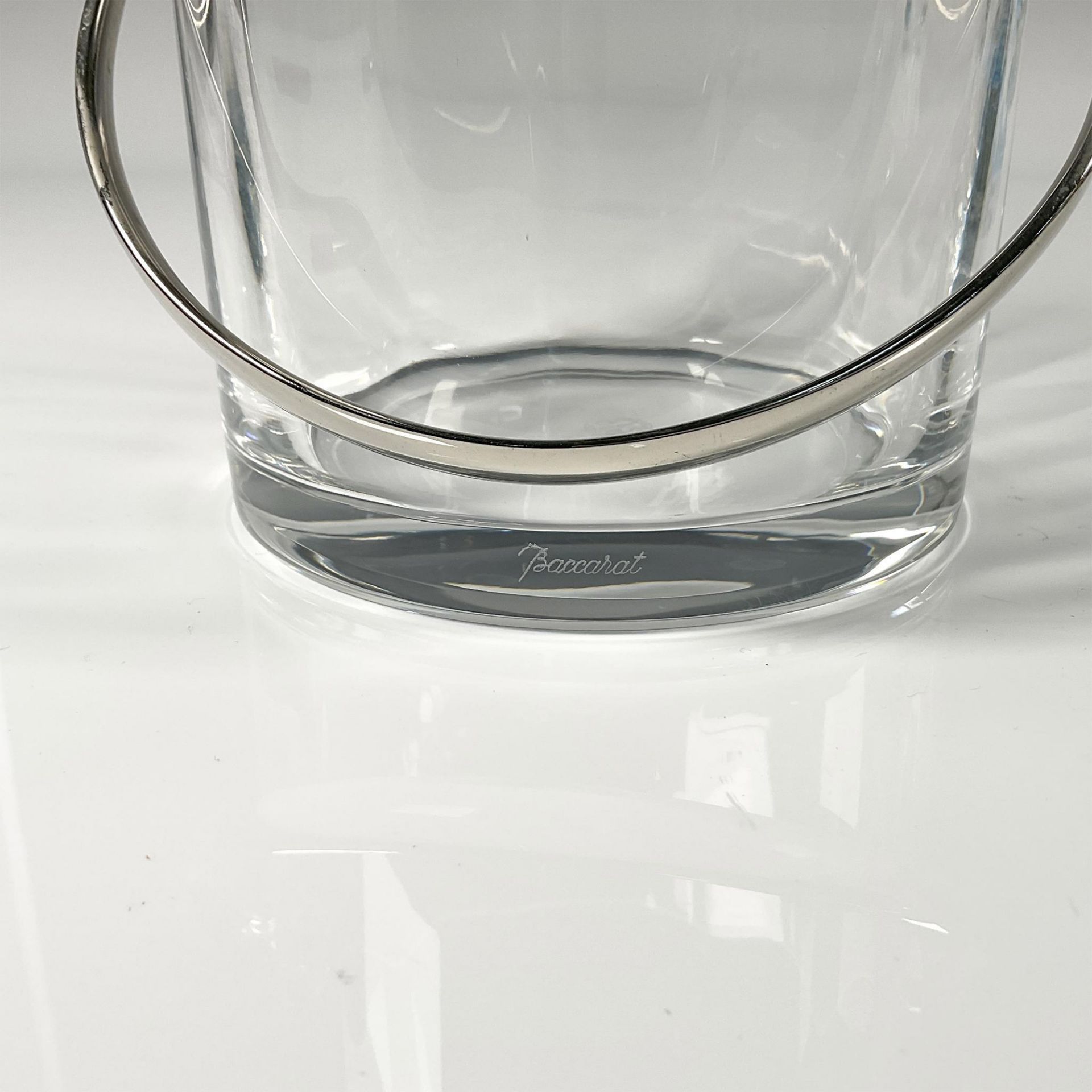 Baccarat Crystal Ice Bucket with Silver Handle - Image 4 of 4