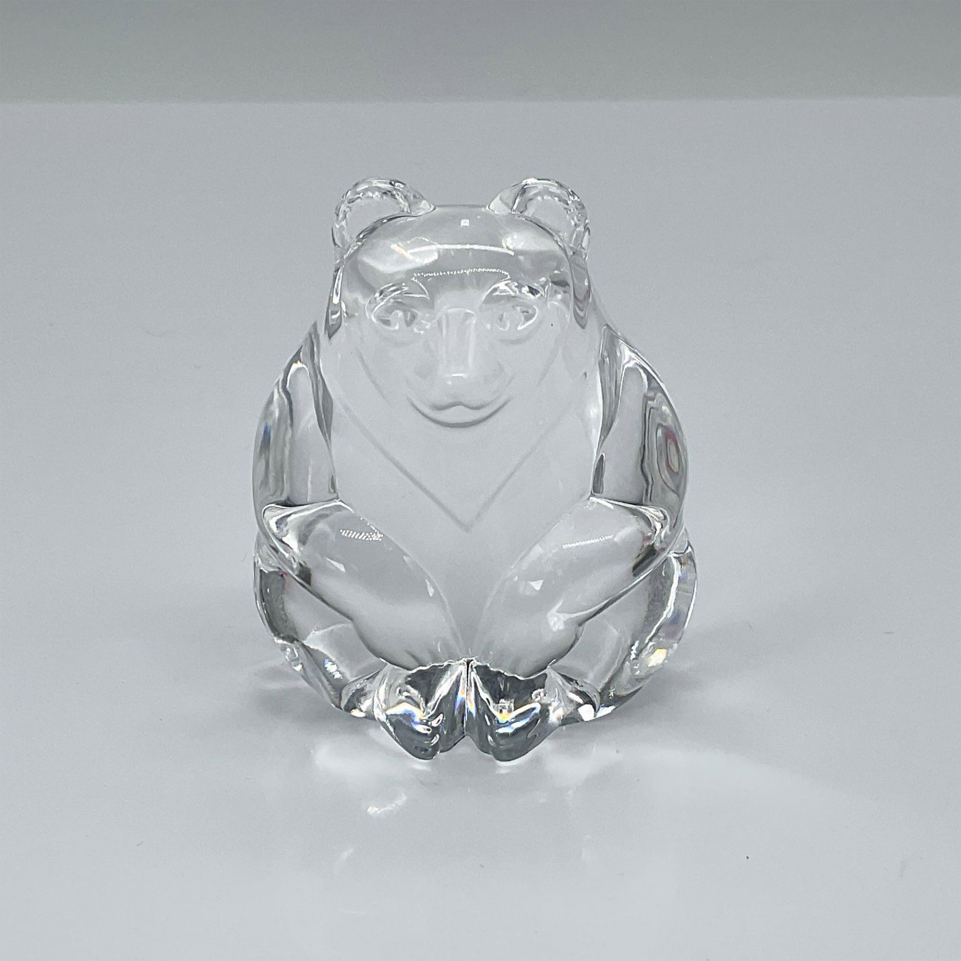 Steuben Glass Crystal Bear Hand Cooler