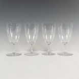 4pc Baccarat Crystal Water Goblet Glasses