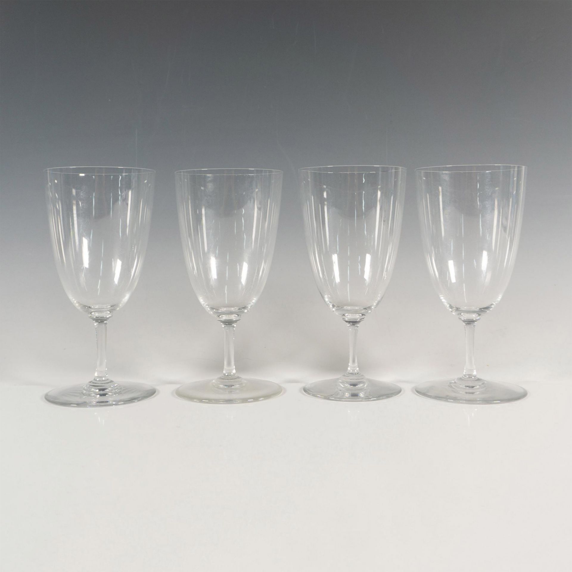 4pc Baccarat Crystal Water Goblet Glasses