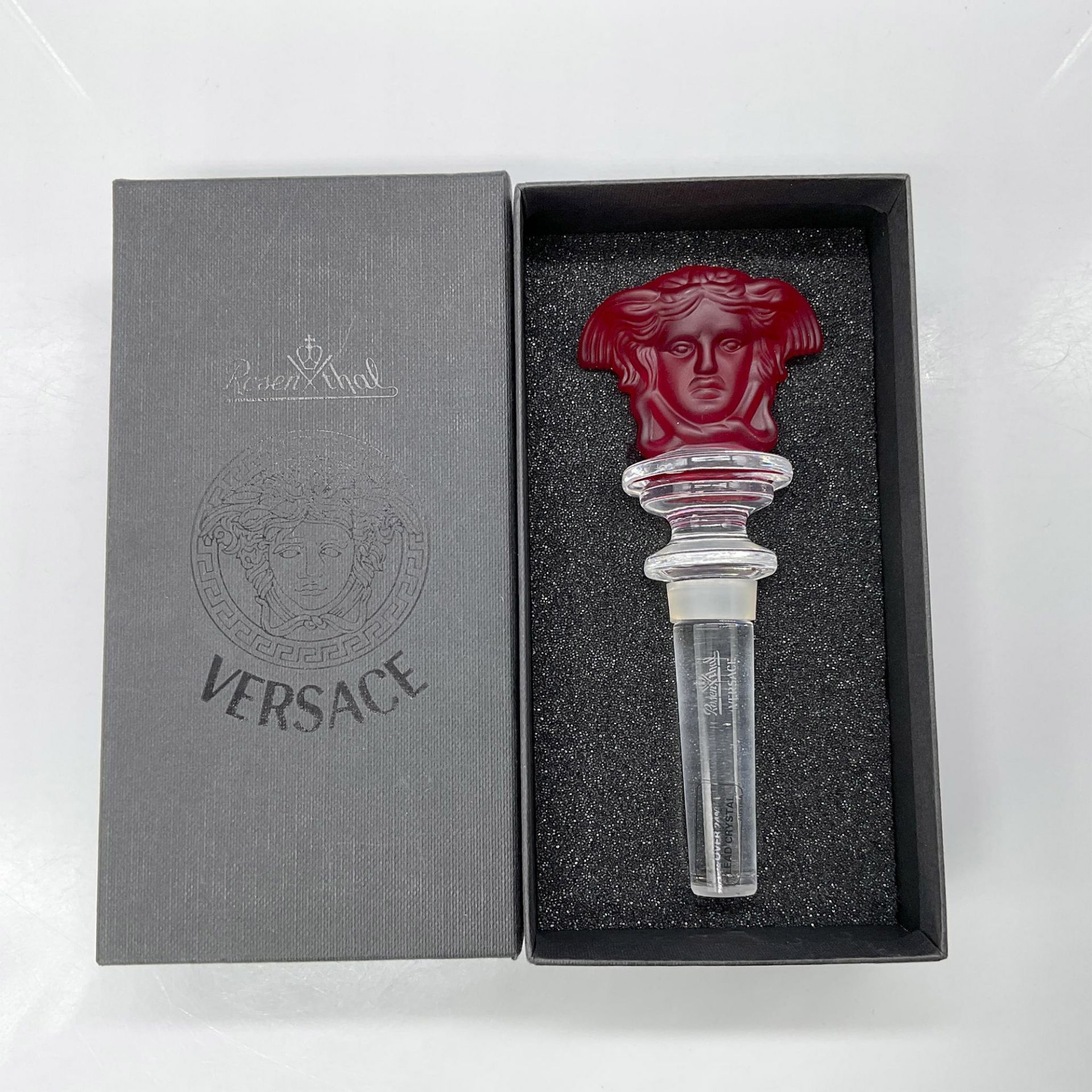 Rosenthal Versace Medusa Head Bottle Stopper, Red - Bild 3 aus 3