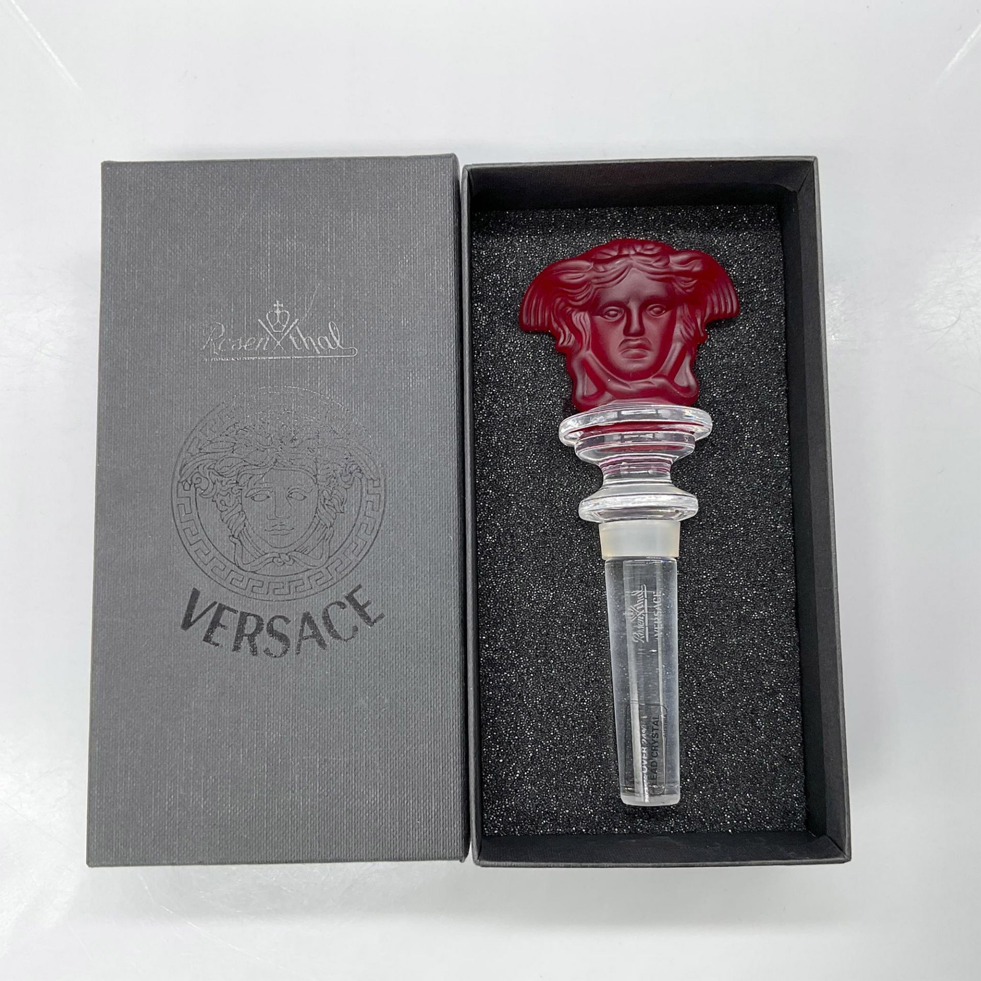 Rosenthal Versace Medusa Head Bottle Stopper, Red - Image 3 of 3