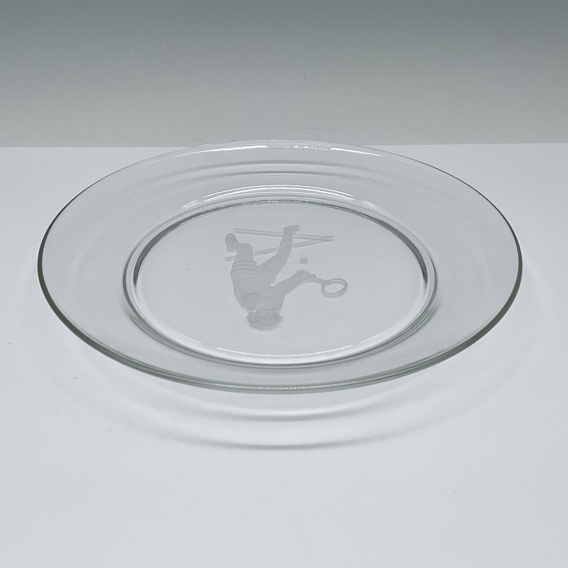 Arcoroc France Glass Plate, Tennis Player - Bild 2 aus 3