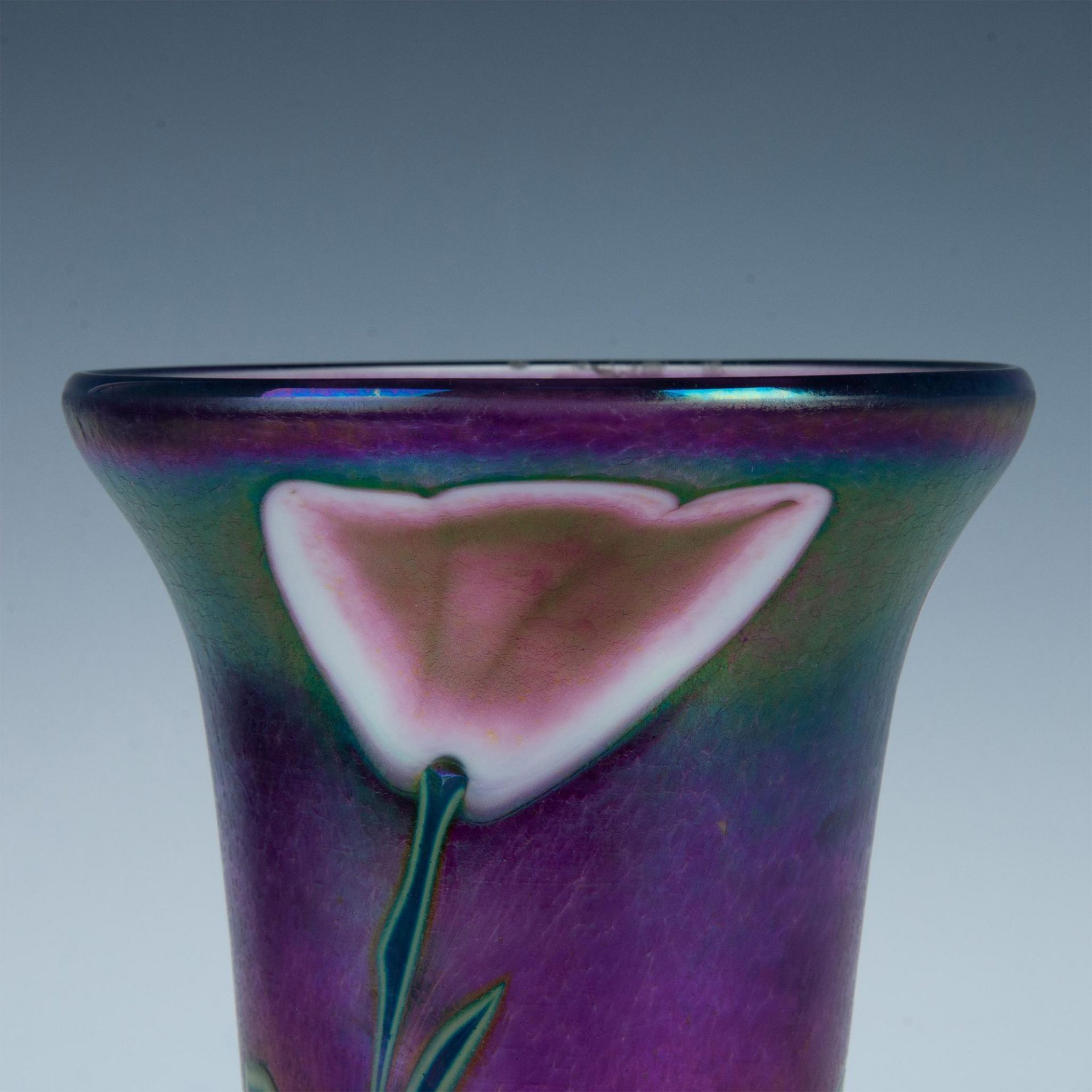 Robert Held Signed Art Glass Iridescent Vase - Bild 2 aus 6