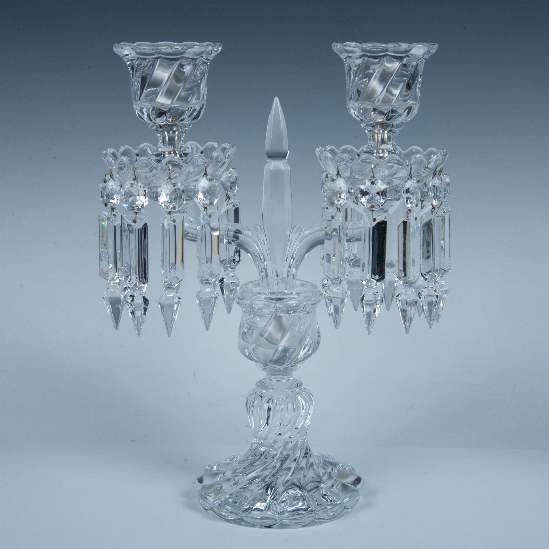 Baccarat Crystal Candelabra, Bambous Swirl