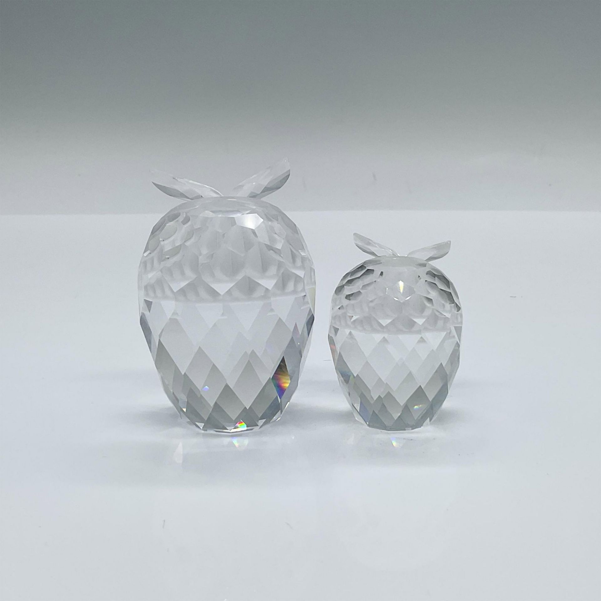 2pc Swarovski Crystal Figurines, Large and Small Owl - Bild 2 aus 3