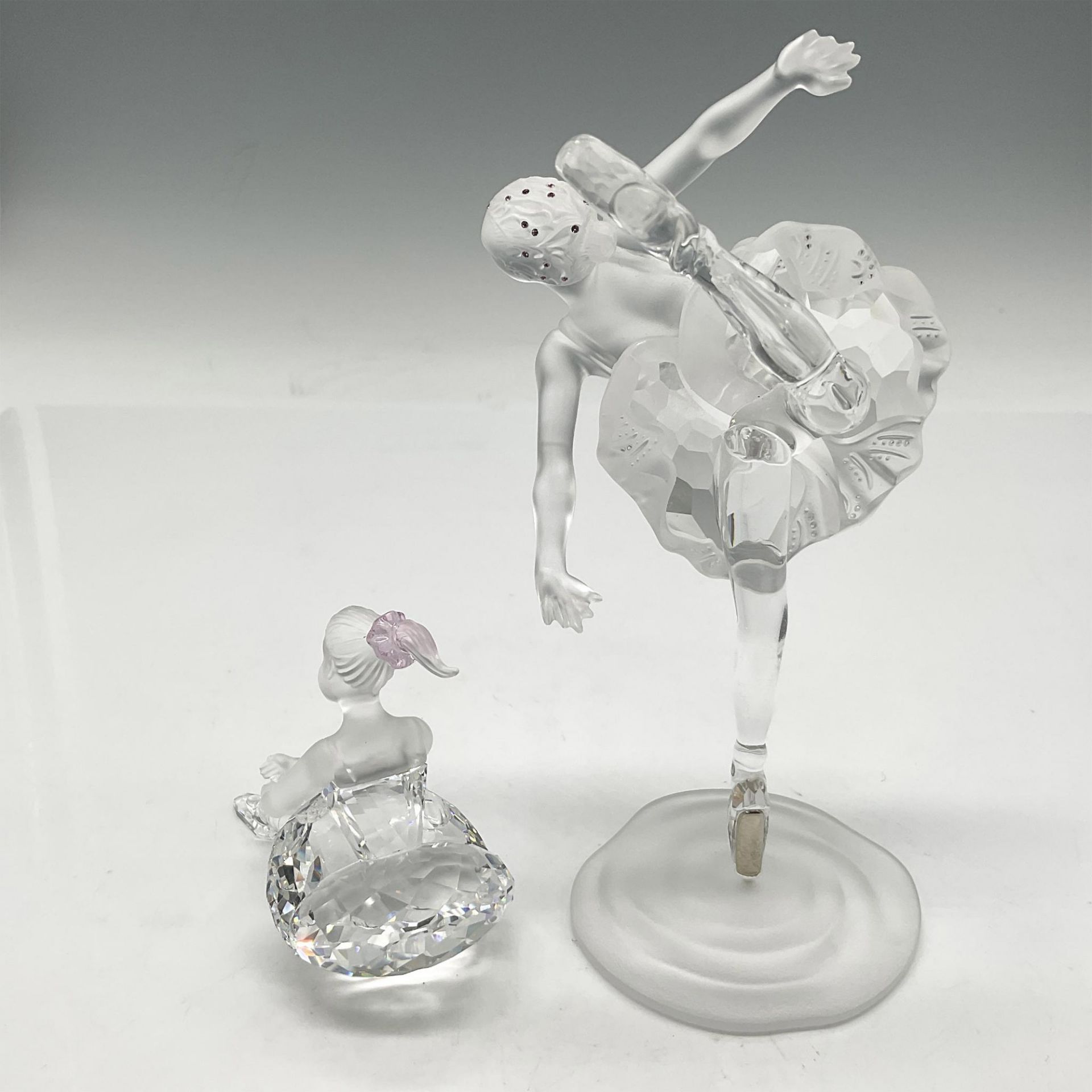 2pc Swarovski Crystal Figurines, Ballerinas - Image 2 of 3