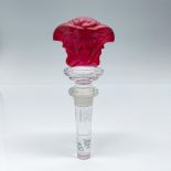 Rosenthal Versace Medusa Head Bottle Stopper, Red