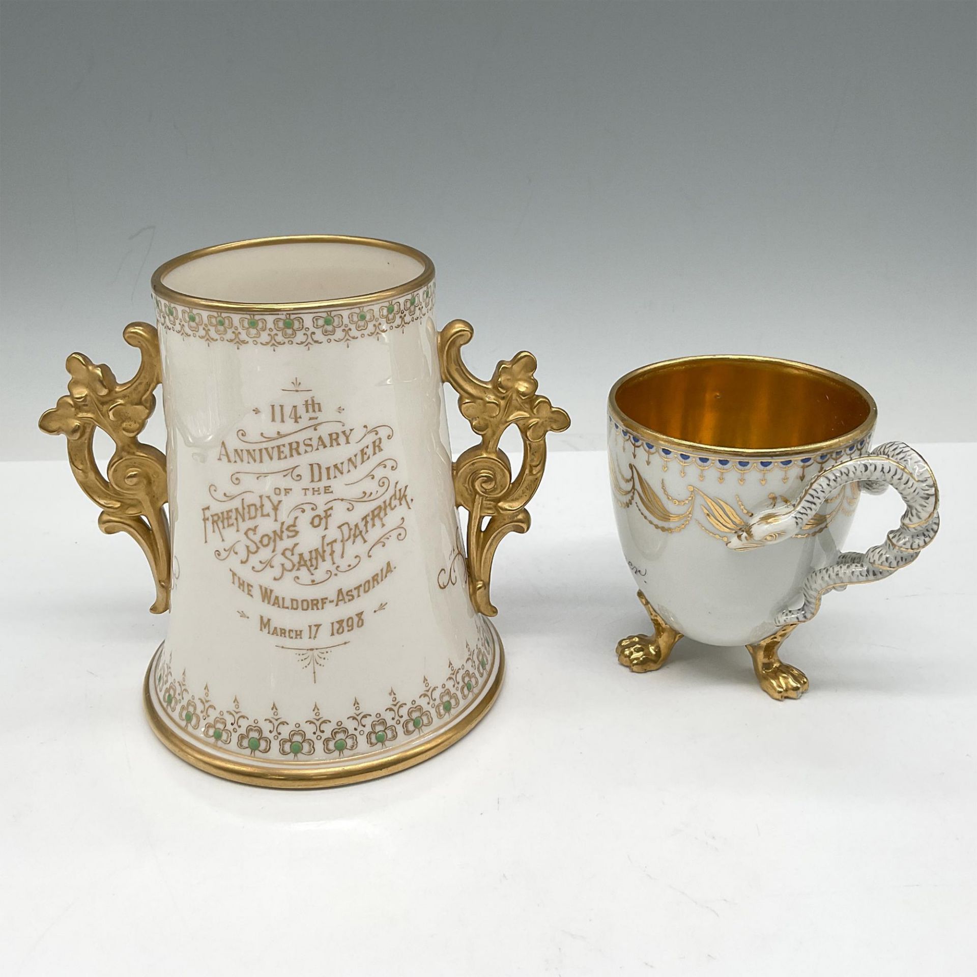 2pc The Ceramics Co. Vase and Meissen Cup - Bild 2 aus 3