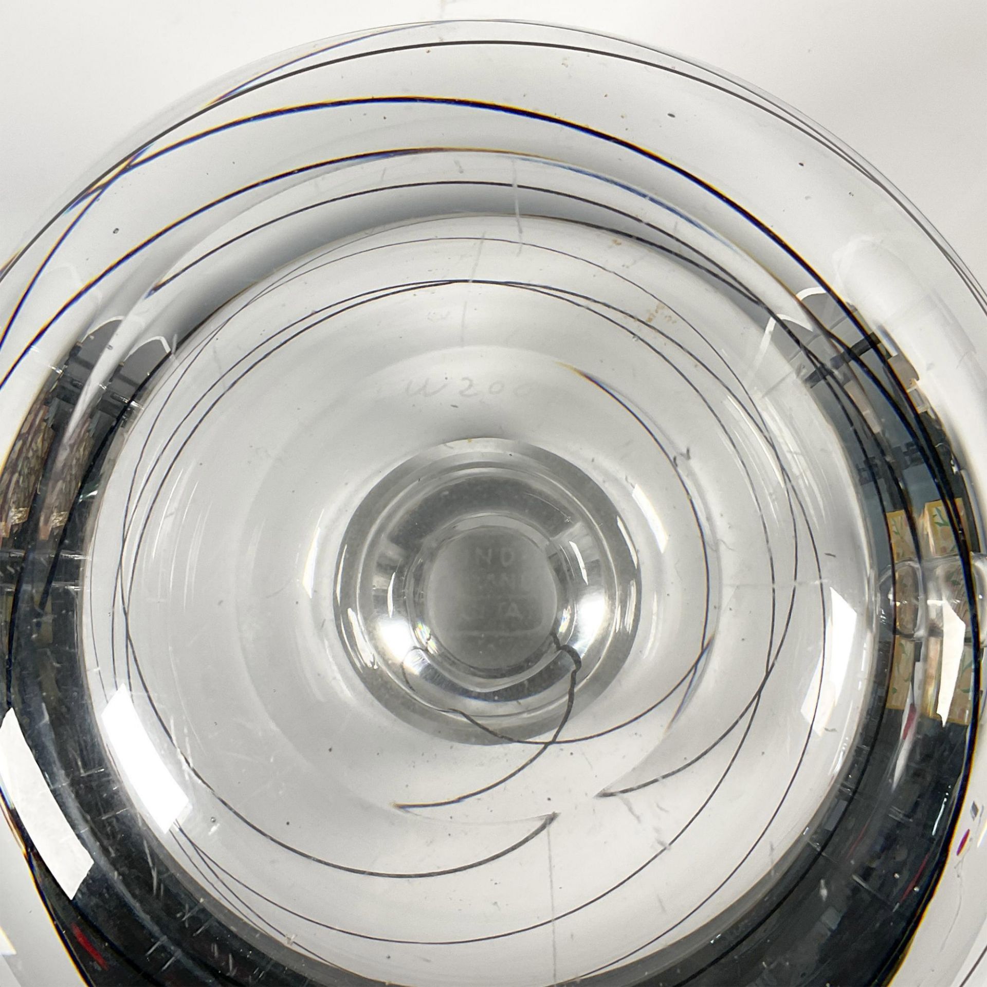 Kosta Boda Crystal Sphere Swirl Vase - Image 3 of 3