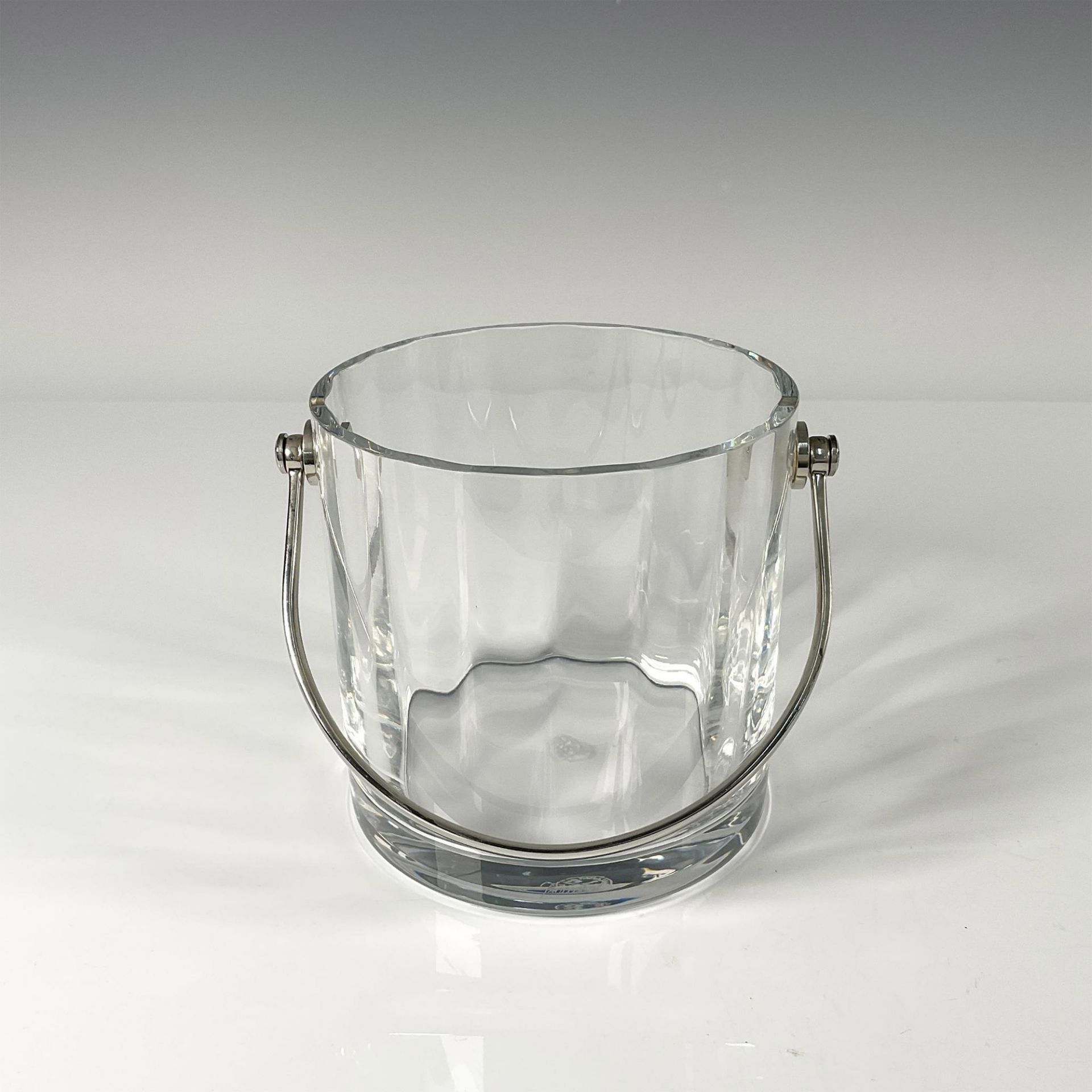 Baccarat Crystal Ice Bucket with Silver Handle