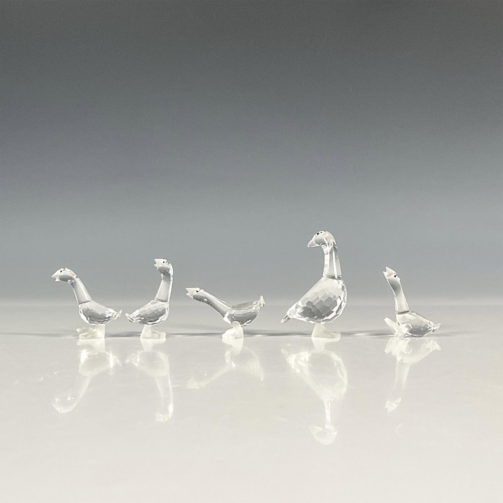 5pc Swarovski Crystal Goose Figurines - Image 3 of 5