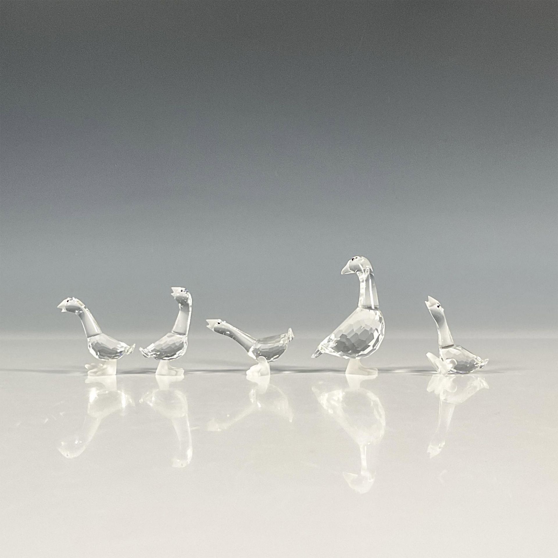 5pc Swarovski Crystal Goose Figurines - Bild 3 aus 5