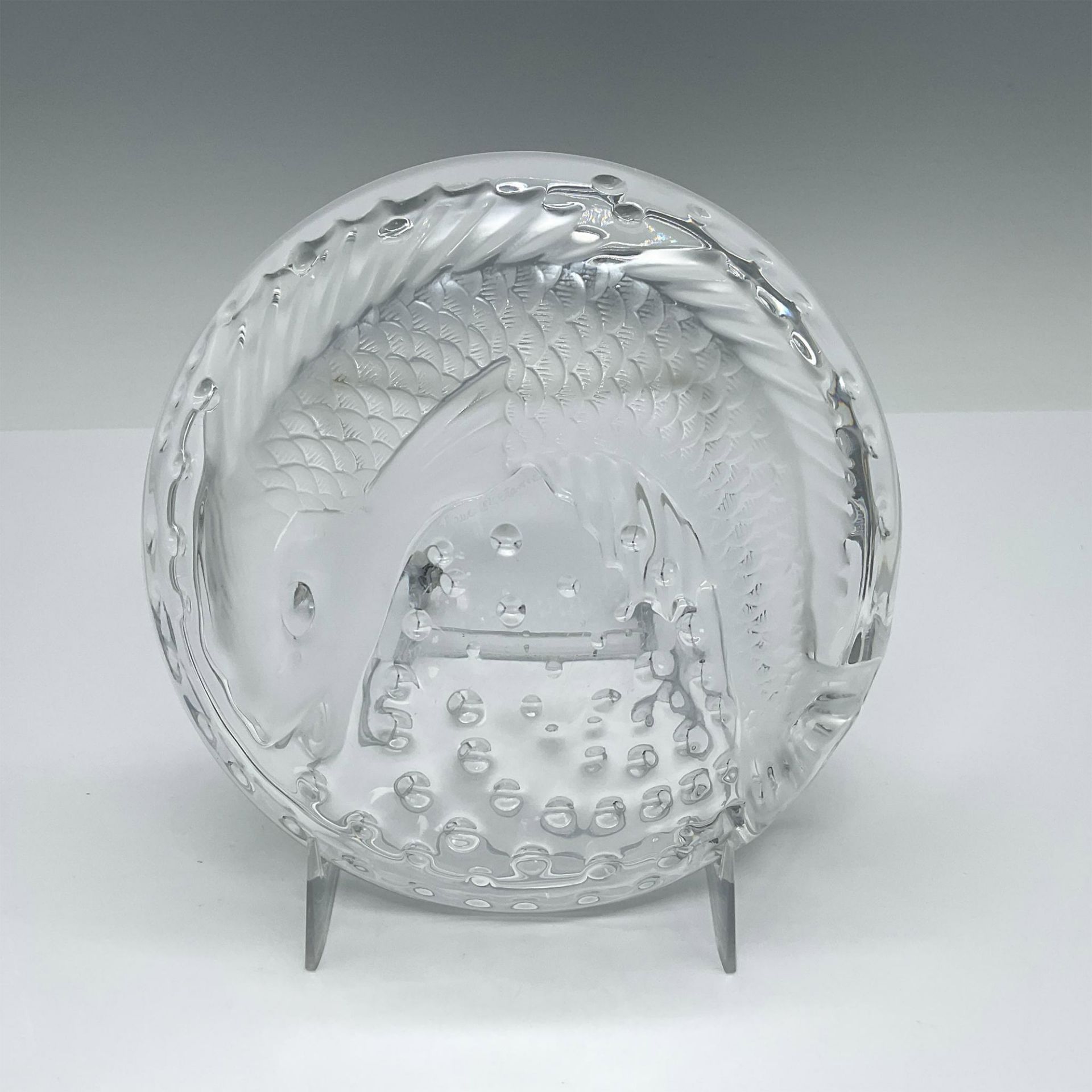 Lalique France Crystal Art Deco Koi Fish Bowl - Bild 3 aus 4