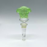 Rosenthal Versace Medusa Head Crystal Bottle Stopper, Green