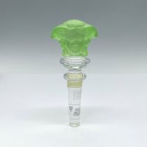 Rosenthal Versace Medusa Head Crystal Bottle Stopper, Green