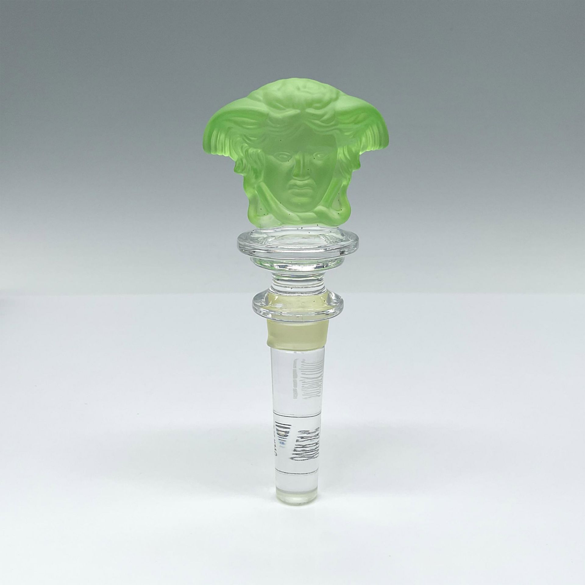 Rosenthal Versace Medusa Head Crystal Bottle Stopper, Green