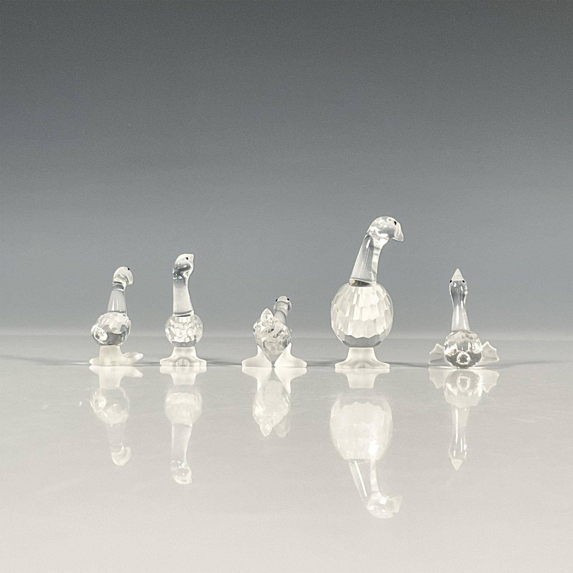 5pc Swarovski Crystal Goose Figurines - Image 4 of 5