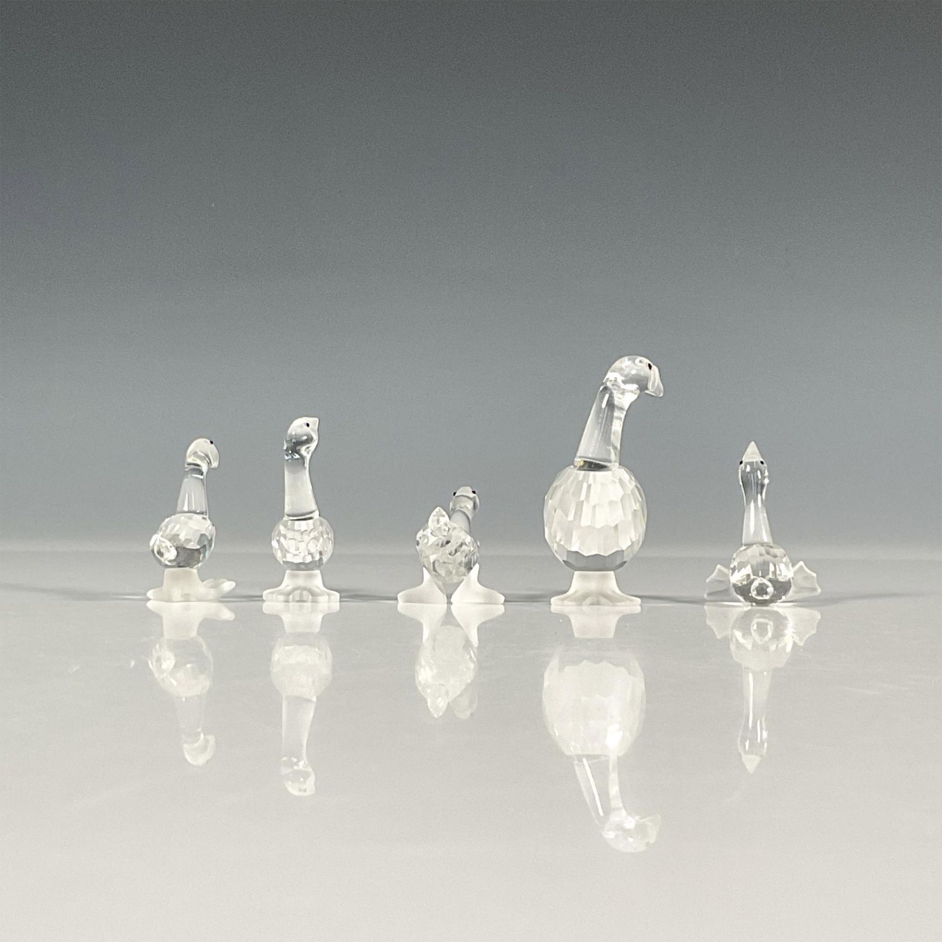 5pc Swarovski Crystal Goose Figurines - Bild 4 aus 5