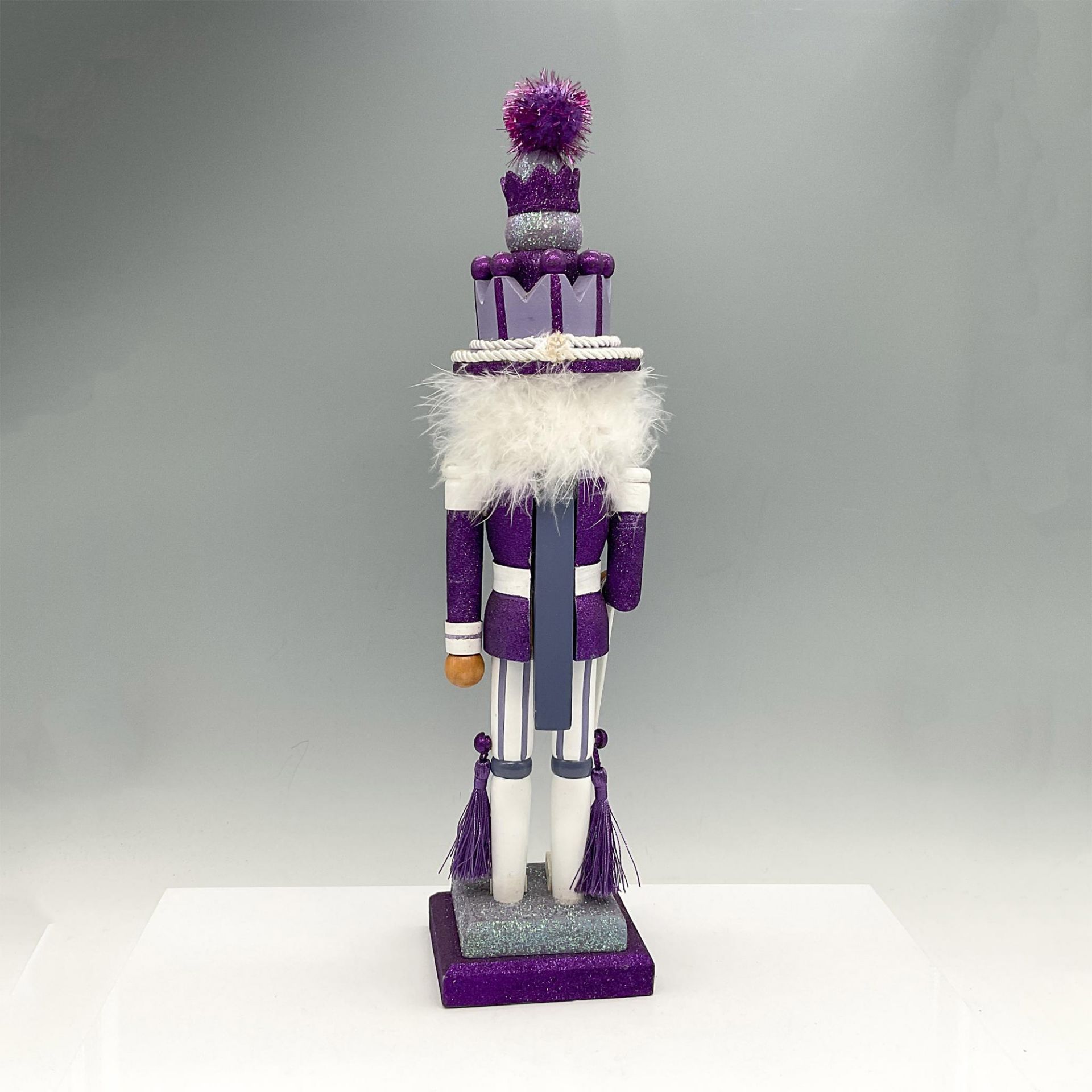 Steinbach Nutcracker Doll, Purple-Silver Band Leader - Image 3 of 5