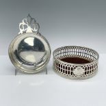 2pc Vintage Sterling Silver Wine Coaster and Tasting Cup