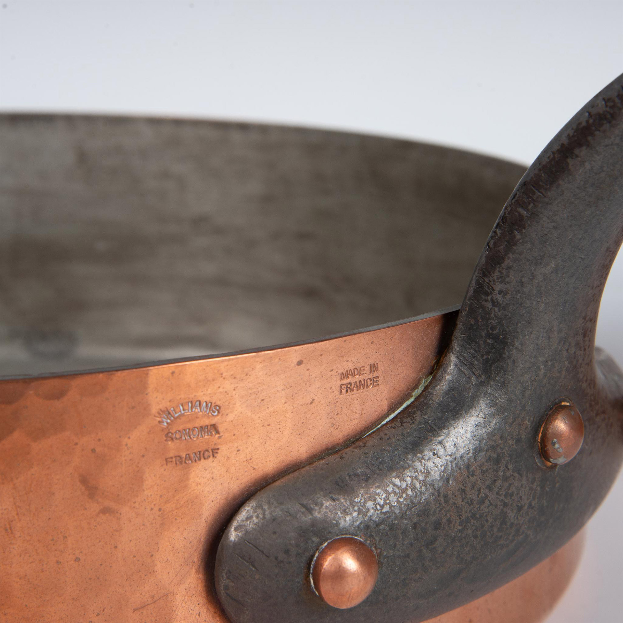 3pc Williams Sonoma French Copper Saucepans - Image 6 of 6