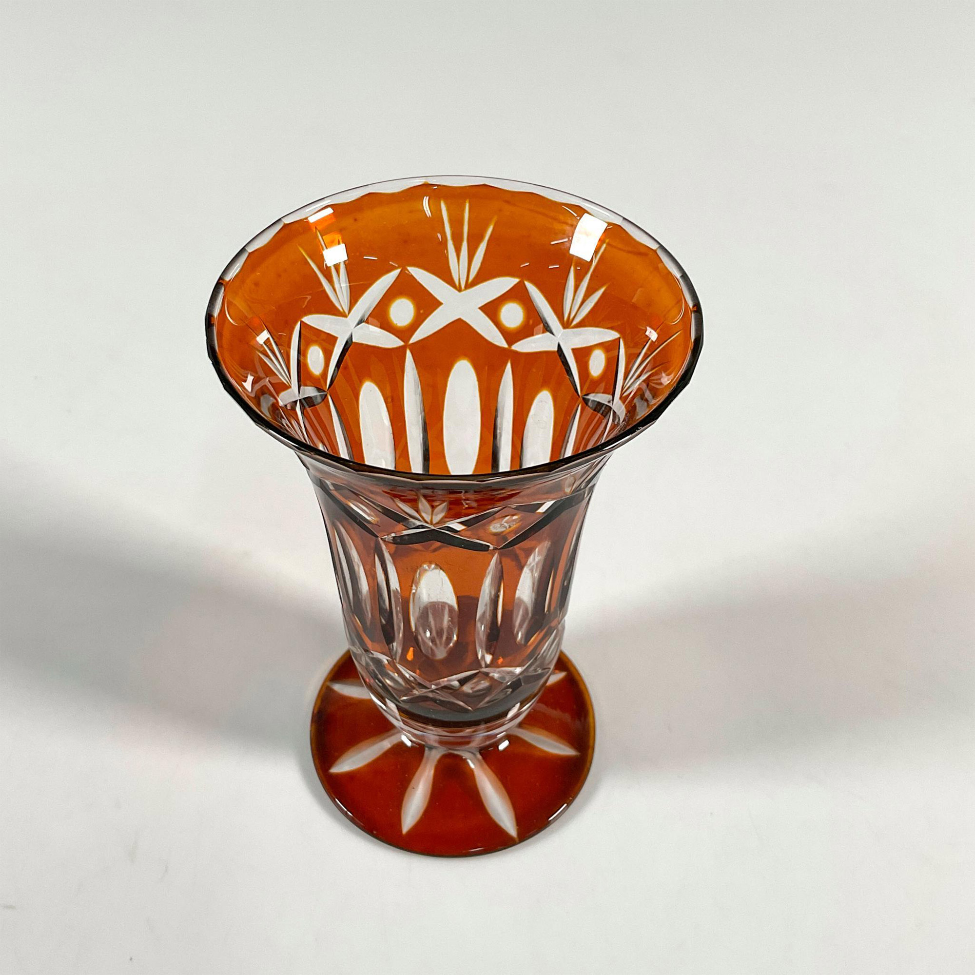Bohemian Glass Topaz Goblet - Image 2 of 3