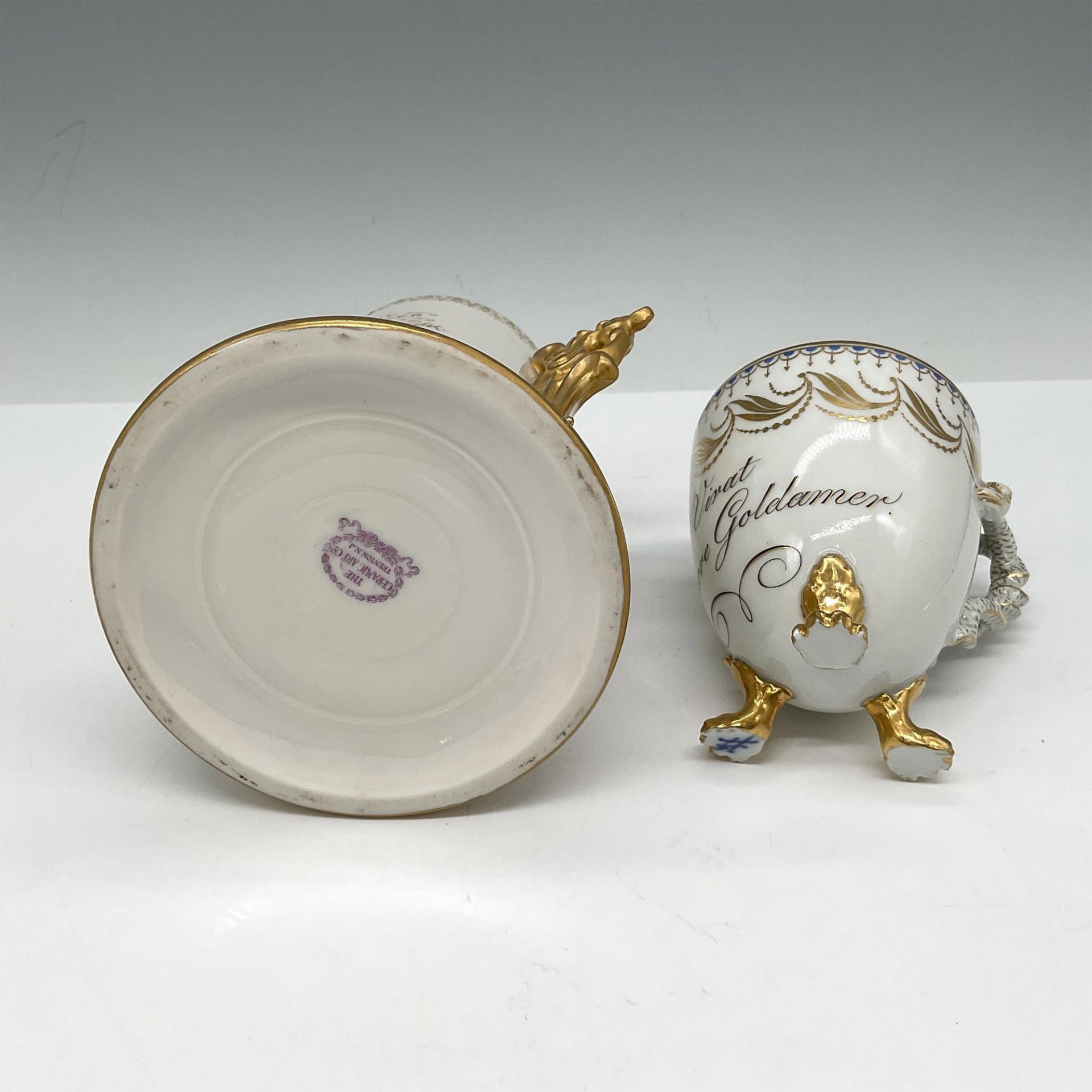 2pc The Ceramics Co. Vase and Meissen Cup - Bild 3 aus 3