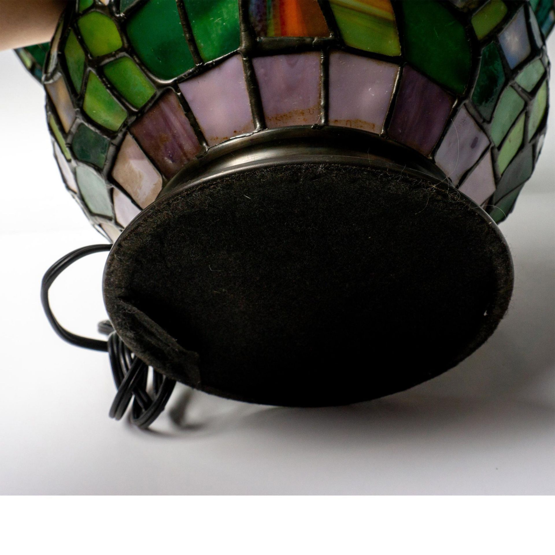 Tiffany Style-Stained Glass Dragonfly Lamp & Shade - Image 4 of 5
