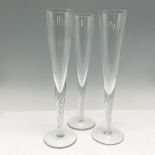 3pc Poland Hand Blown Champagne Flutes