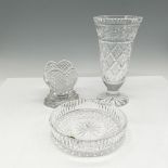 3pc Waterford Crystal Vase, Coin Dish & Votive