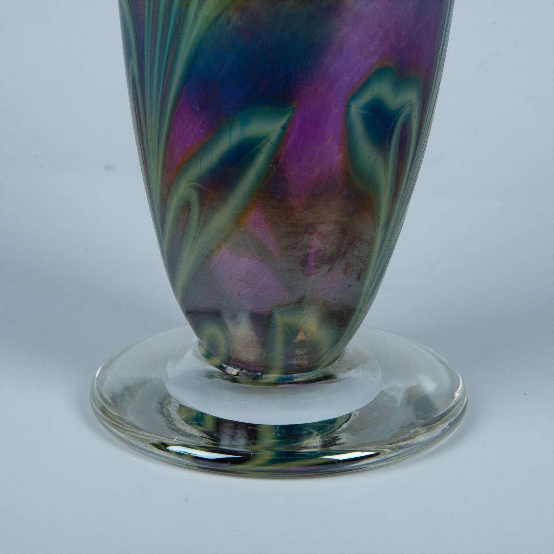 Robert Held Signed Art Glass Iridescent Vase - Image 3 of 6