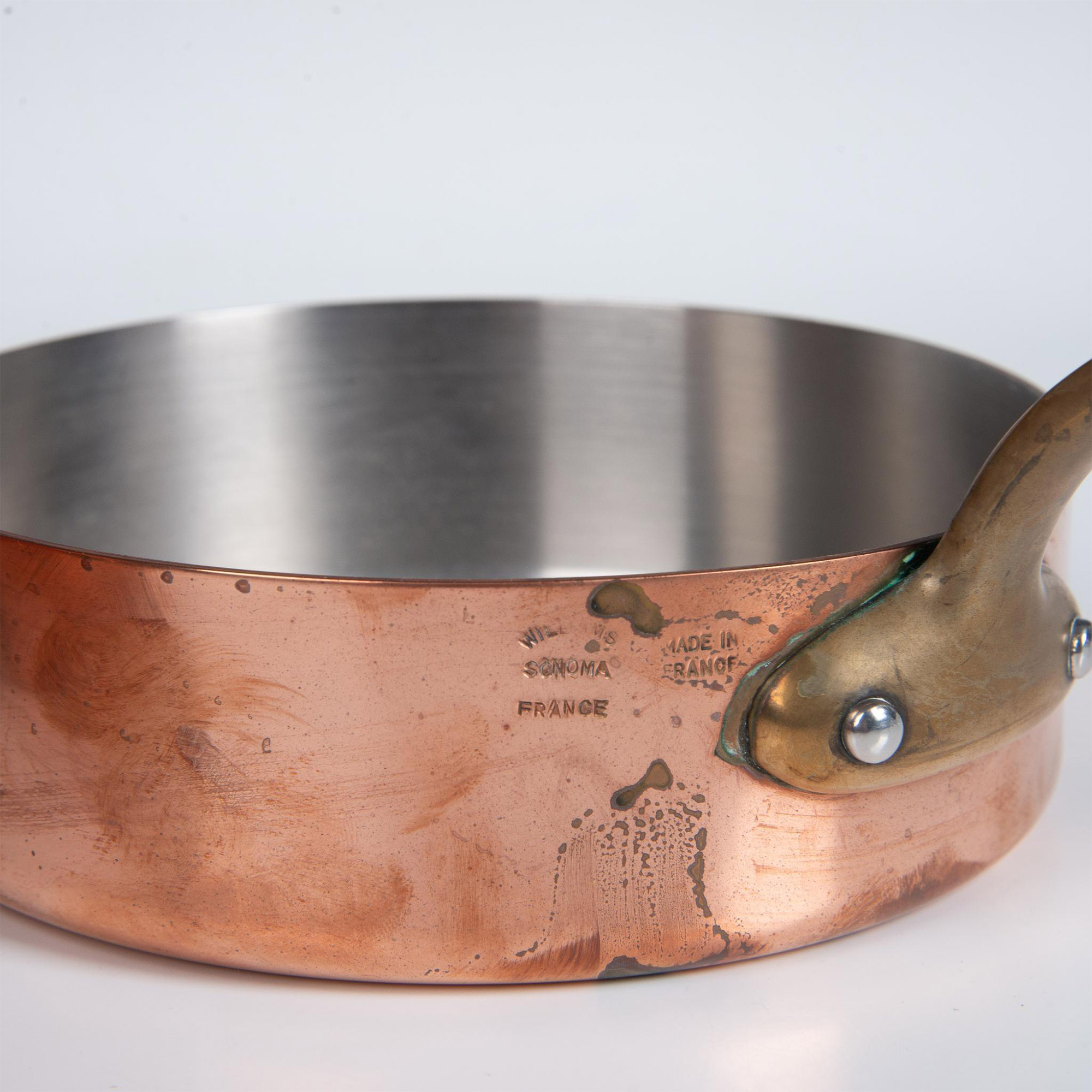 3pc Williams Sonoma French Copper Saucepans - Image 5 of 6