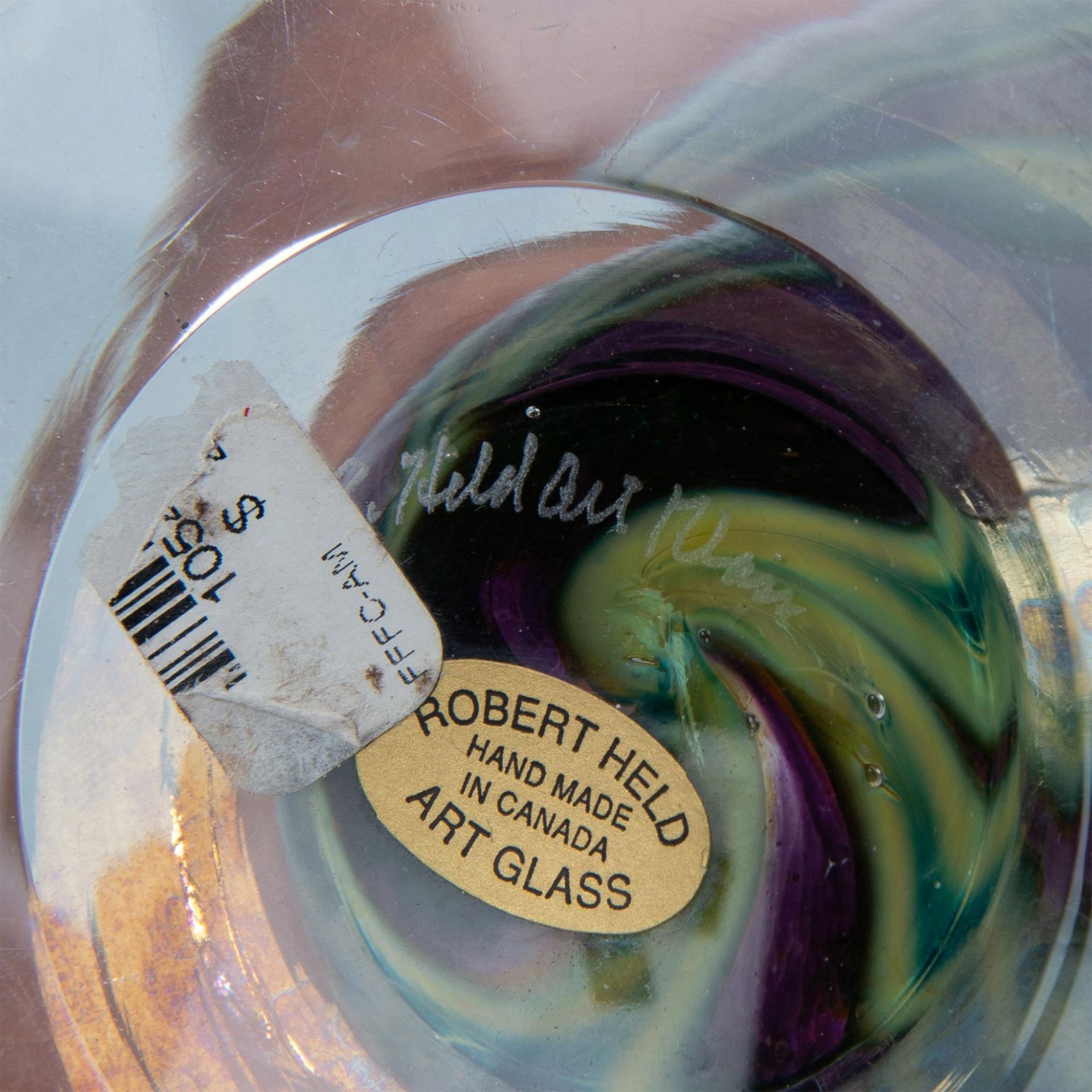Robert Held Signed Art Glass Iridescent Vase - Bild 6 aus 6