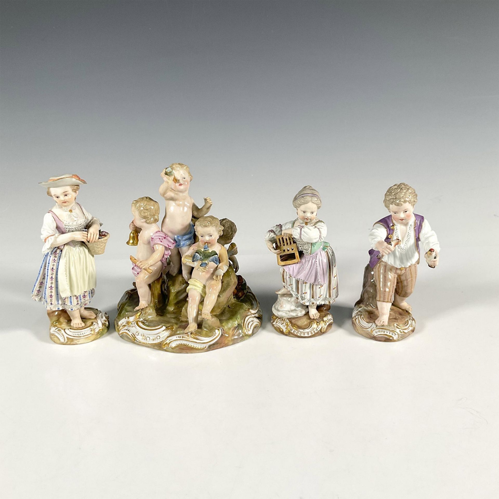 4pc Meissen Porcelain Children Figurines