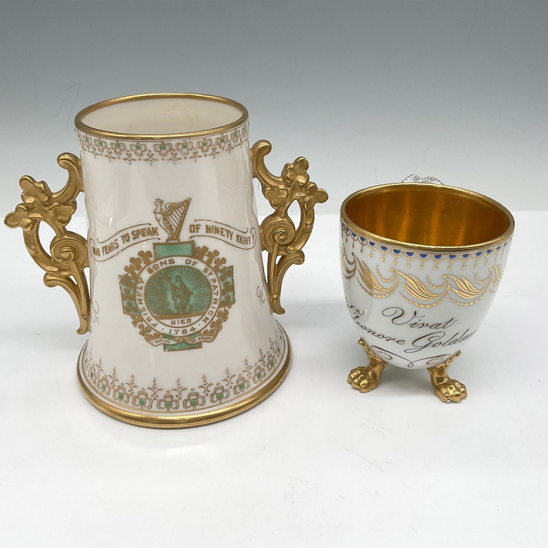 2pc The Ceramics Co. Vase and Meissen Cup