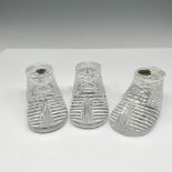 3pc Waterford Crystal Baby Booty Paperweights