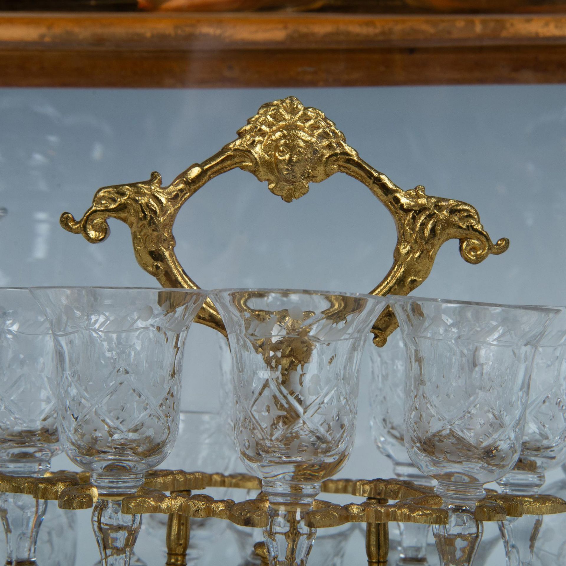 Baccarat Ormuolu Bronze Crystal Glass Liqueur Case - Bild 2 aus 9