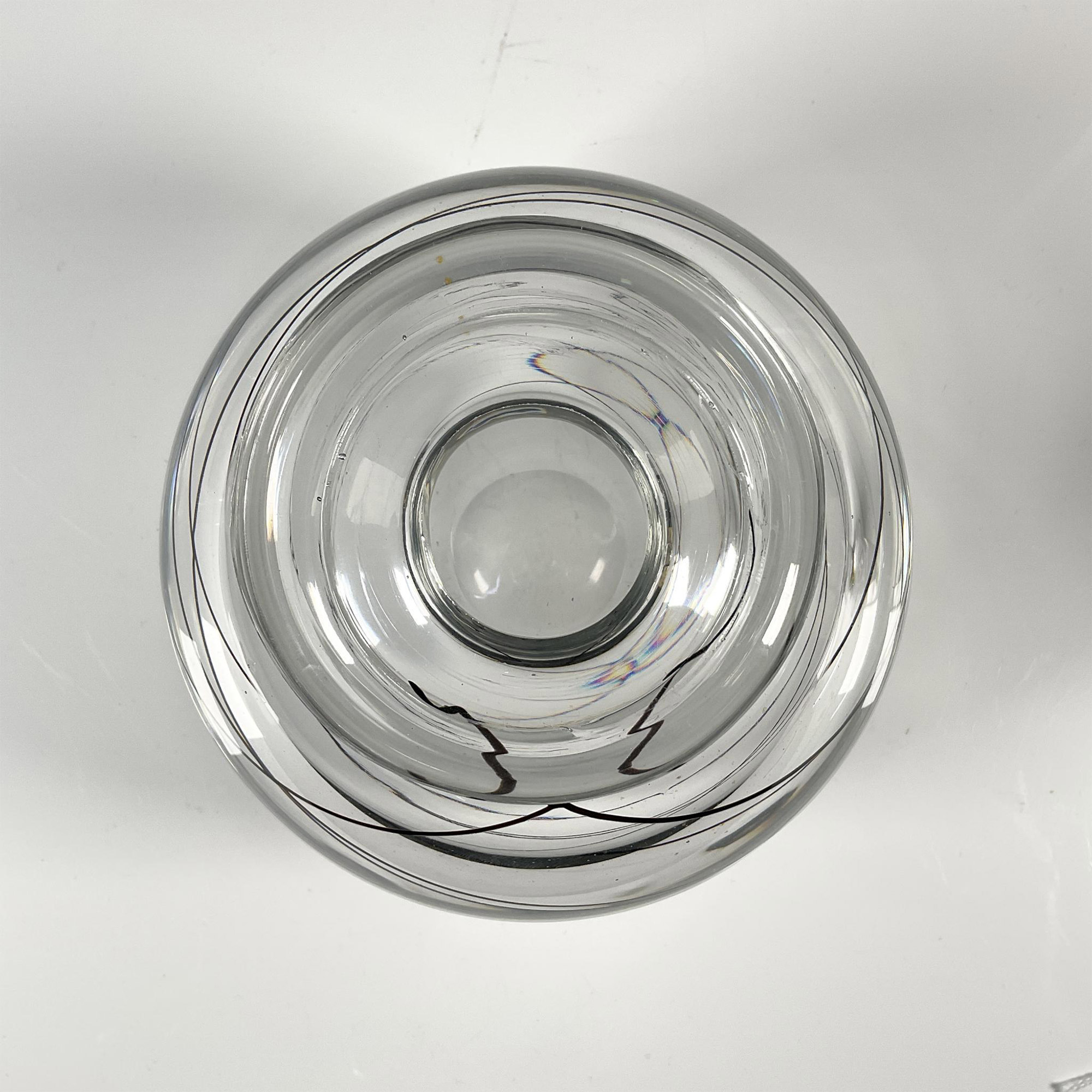 Kosta Boda Crystal Sphere Swirl Vase - Image 2 of 3