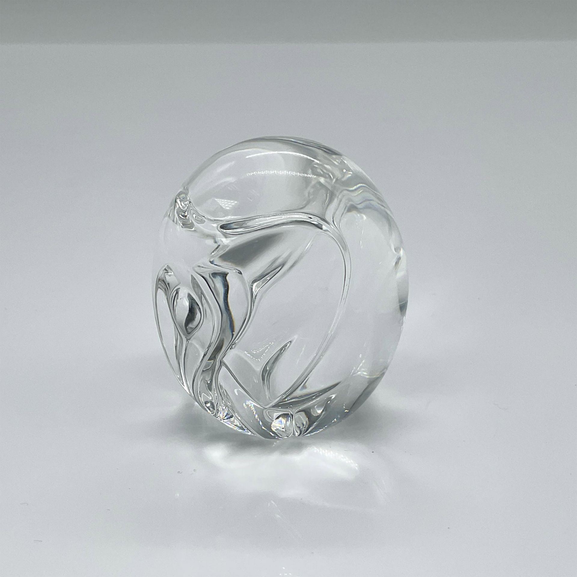 Steuben Glass Crystal Modernist Elephant Hand Cooler