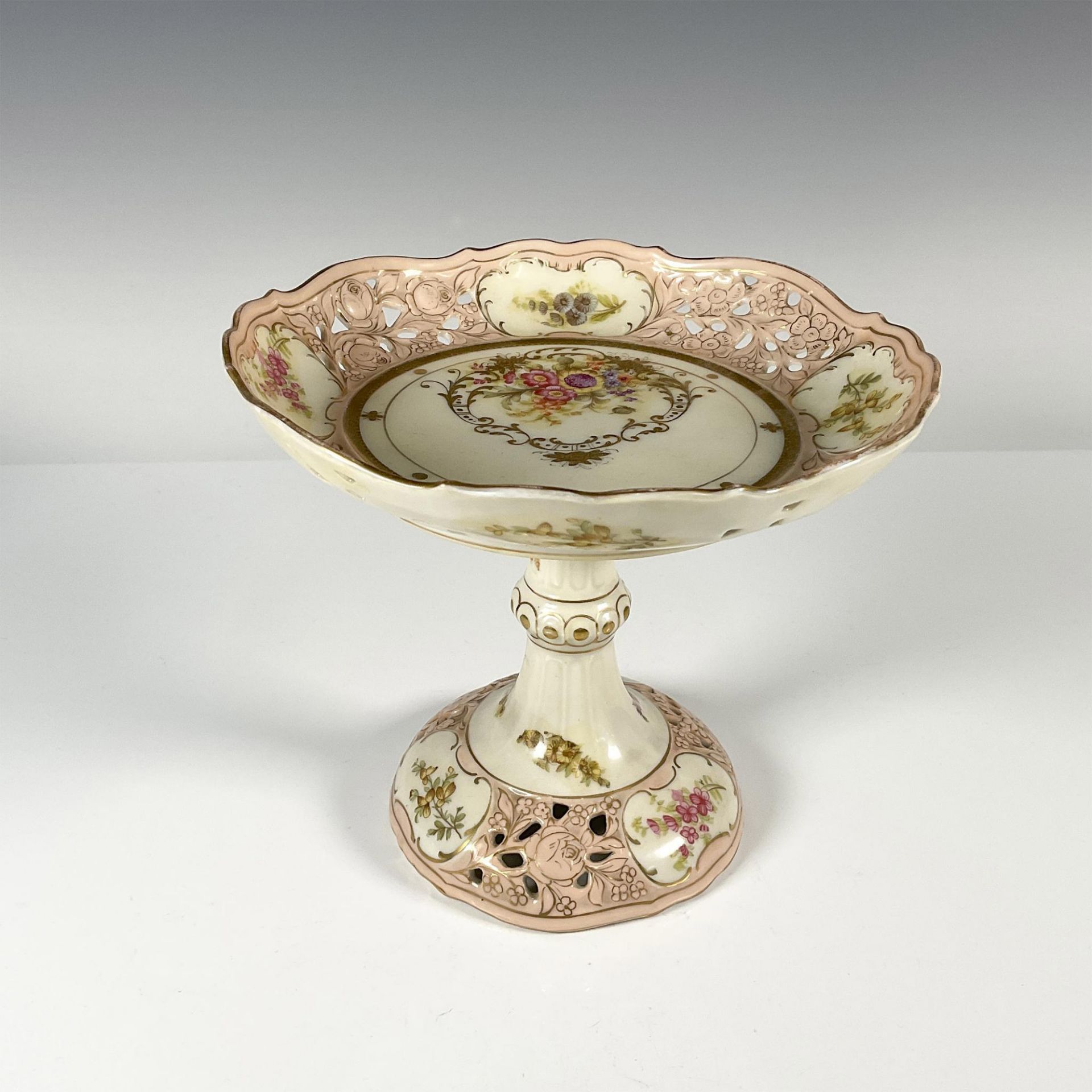 Erdmann Schlegelmilch German Porcelain Compote - Image 2 of 3